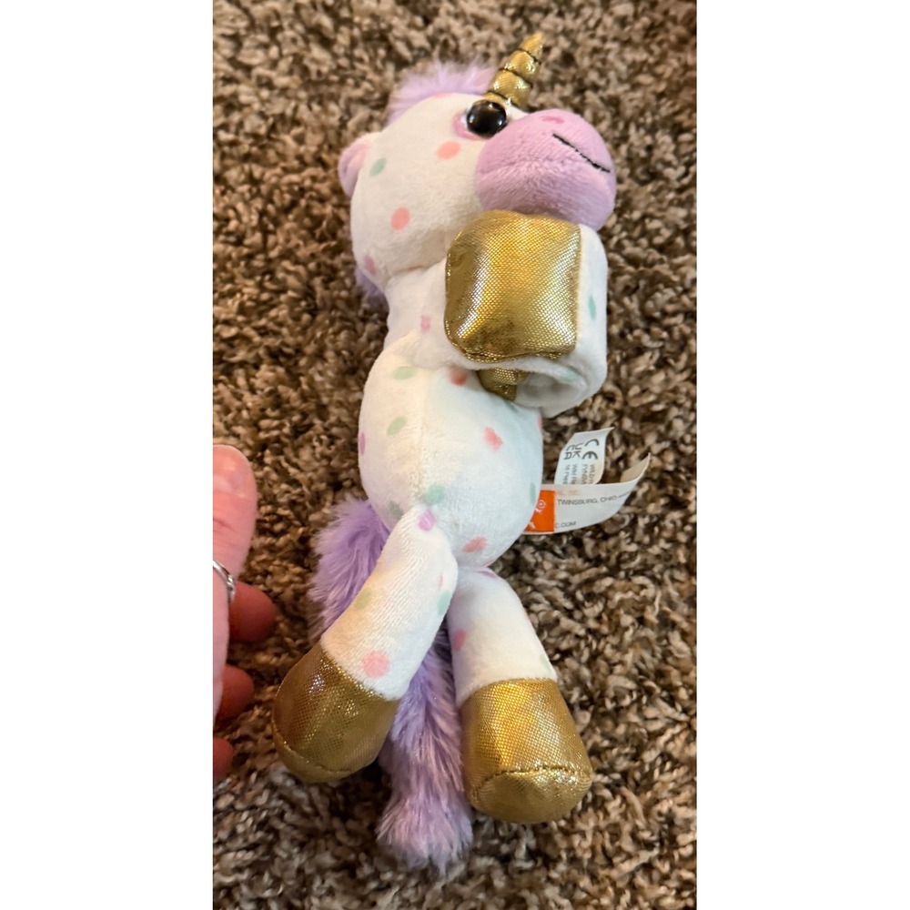 Wild Republic Hugger Plush Unicorn For Your Steering wheel 8"